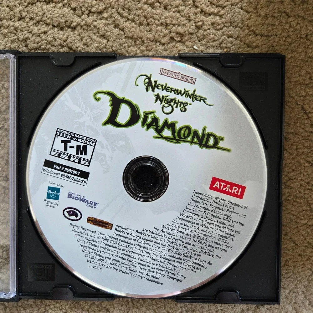 Neverwinter Nights Diamond Edition PC DVD-ROM BioWare Atari Forgotten Realms